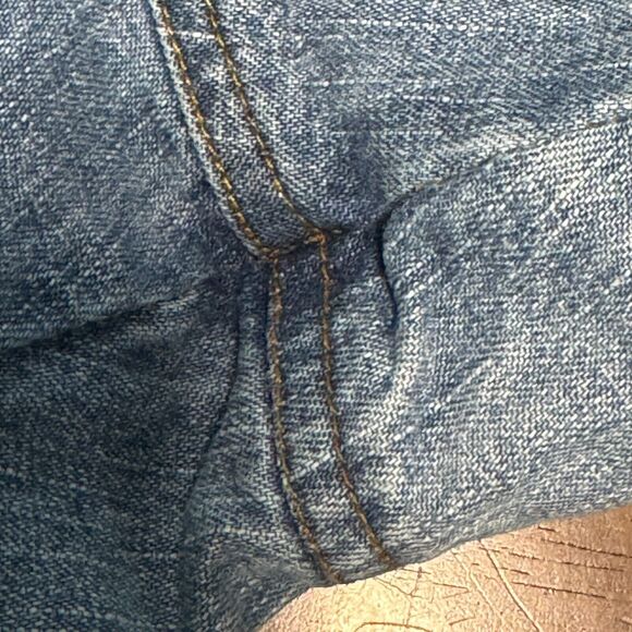 Route 66 Capri Womens 22W Blue Denim Button Fly Y2K Raw Hem Made in Russia Vntg - Picture 11 of 16